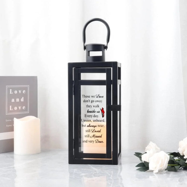 12''H Memorial Lantern (Matte Black)