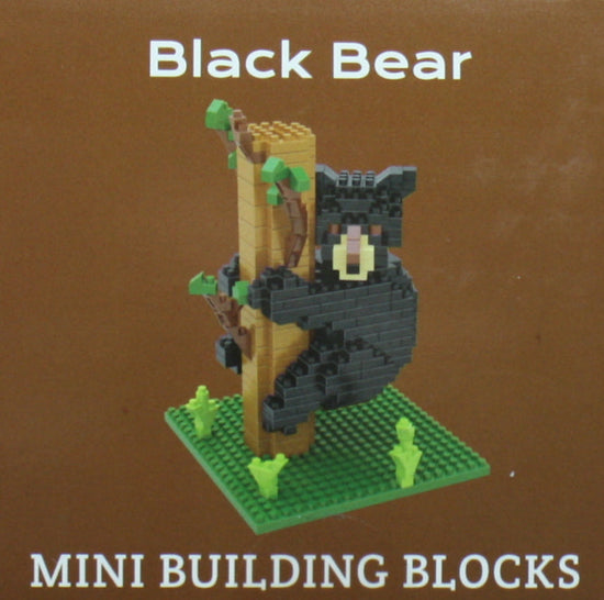 Black Bear on Tree Mini Building Blocks