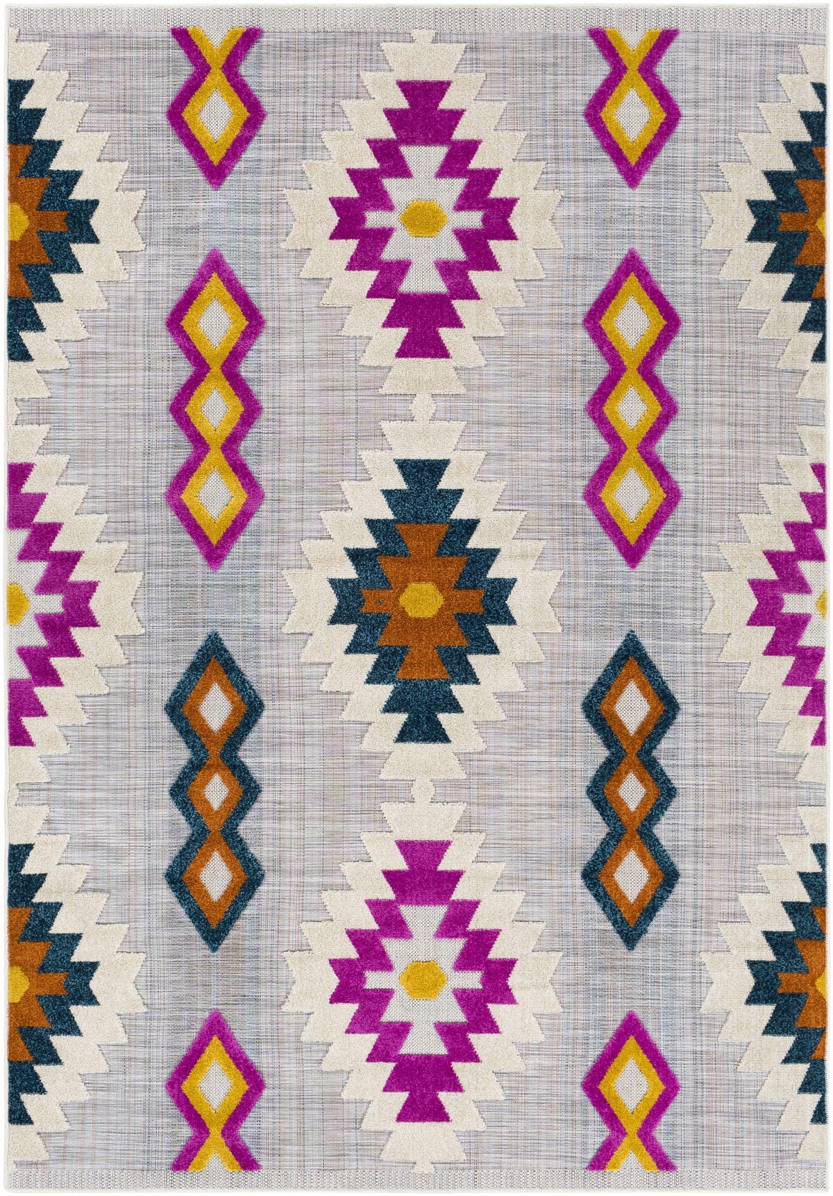 Alburg Southwestern Magenta Outdoor Carpet - Clearance