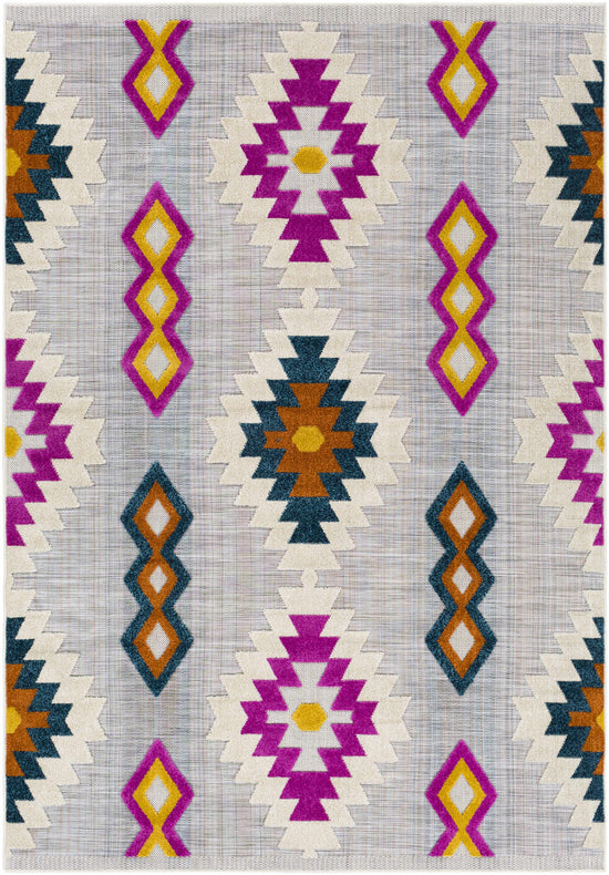 Alburg Southwestern Magenta Outdoor Carpet - Clearance