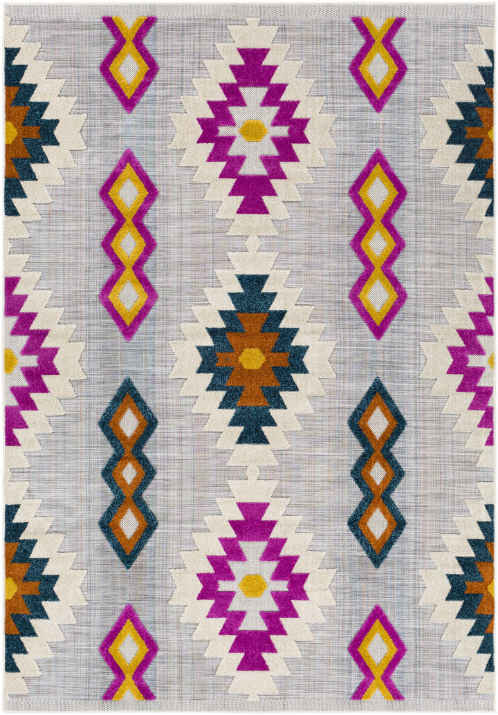 Alburg Southwestern Magenta Outdoor Carpet - Clearance