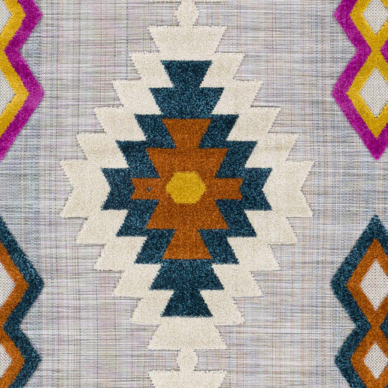 Alburg Southwestern Magenta Outdoor Carpet - Clearance