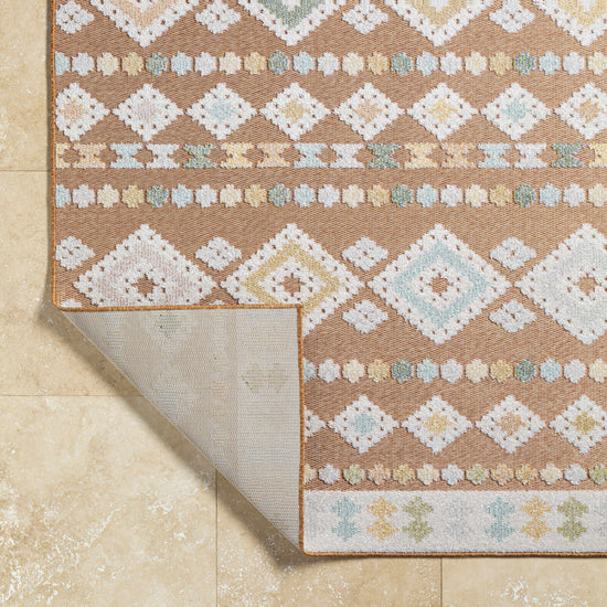 Metta Rust Outdoor Area Rug - Clearance