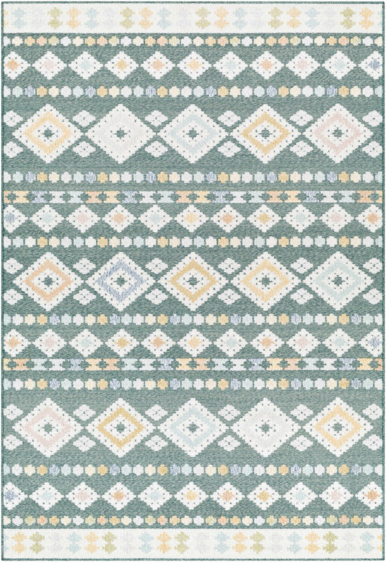 Metta Medium Green Outdoor Area Rug - Clearance