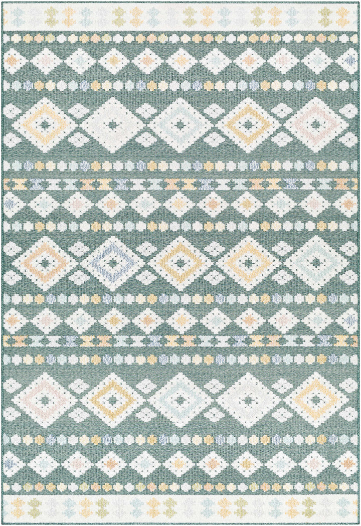Metta Medium Green Outdoor Area Rug - Clearance