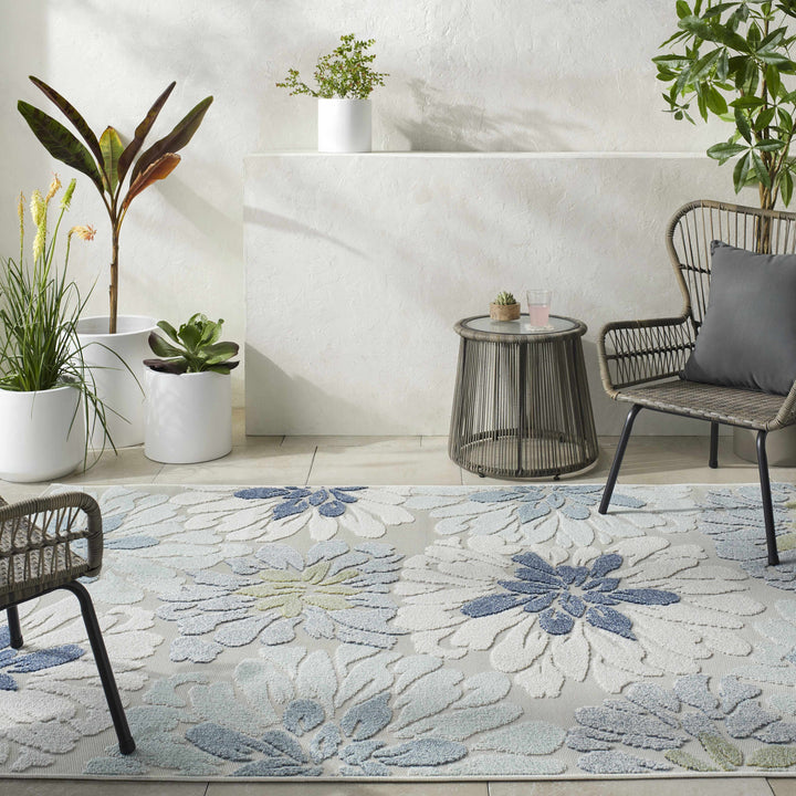 Minga Cream Outdoor Area Rug - Clearance