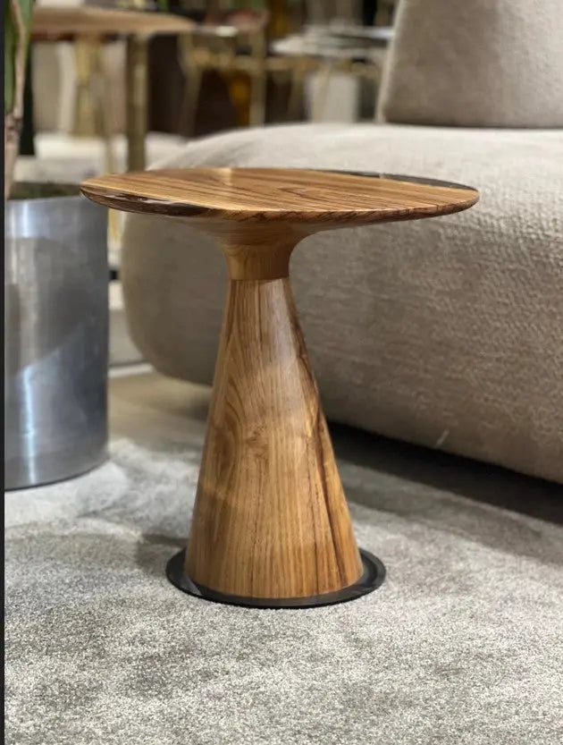 Mushroom Side & End table Made of Walnut and Epoxy Resin
