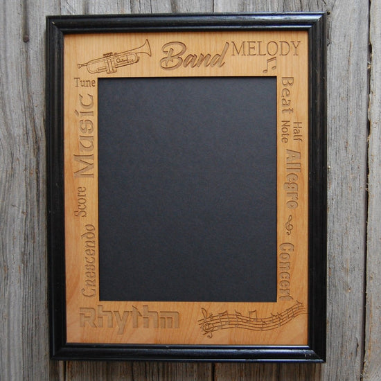 Music Picture Frame Alder Wood - 11x14 Frame Holds 8x10 Photo