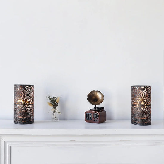 Set of 2 Black Table Metal lamps