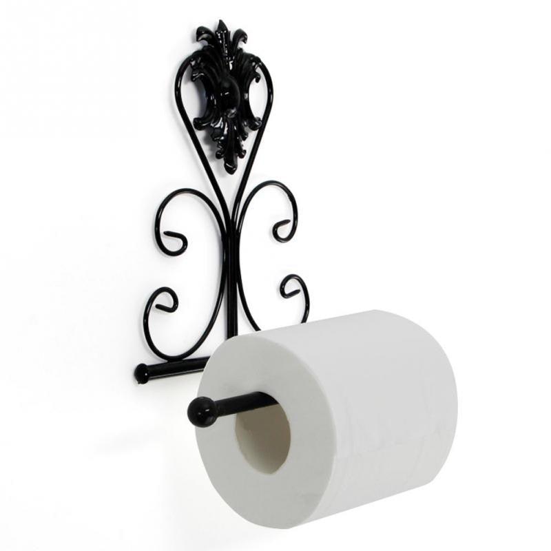 New Arrival Classic Bathroom accessories Vintage Iron Toilet Paper Towel Roll Holder Bathroom Wall Mount Rack Toilet Paper Roll Holder Cast Iron Wall Mounted Toilet Tissue Holder  European Victorian Design
