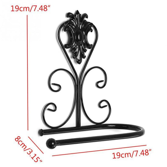 New Arrival Classic Bathroom accessories Vintage Iron Toilet Paper Towel Roll Holder Bathroom Wall Mount Rack Toilet Paper Roll Holder Cast Iron Wall Mounted Toilet Tissue Holder  European Victorian Design
