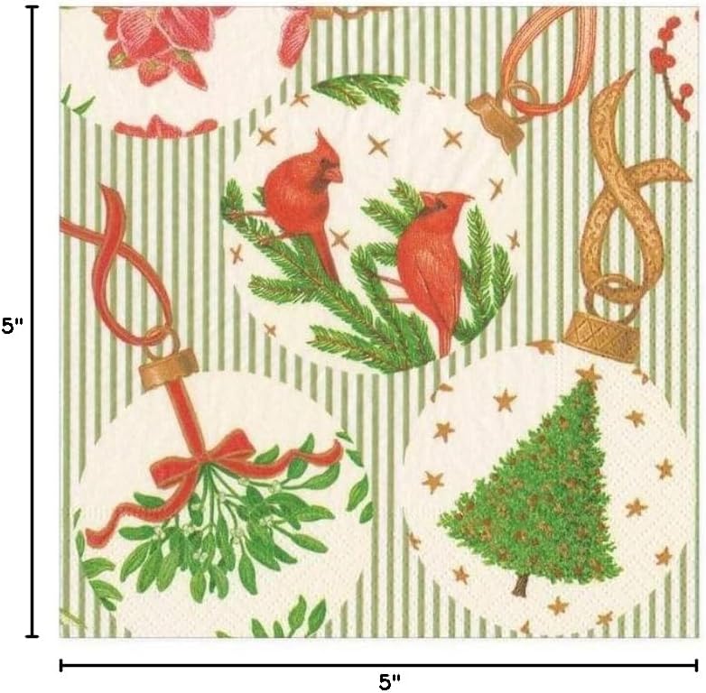 Botanical Ornaments Paper Cocktail Napkins