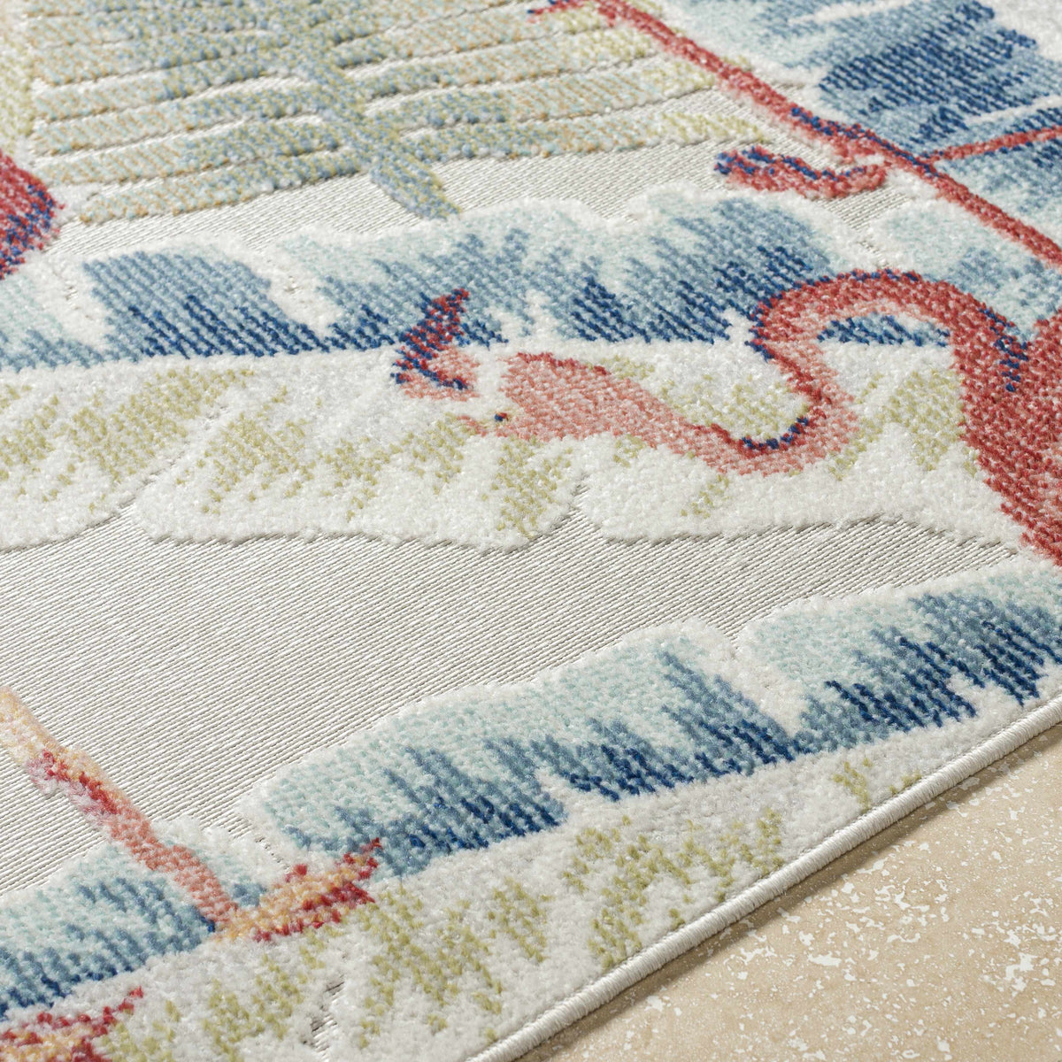 Nayan Light Slate Outdoor Area Rug - Clearance