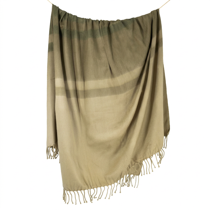 Handwoven Alpaca Throw Blanket | Tobacco, Olive & Khaki | Kallpa Collection