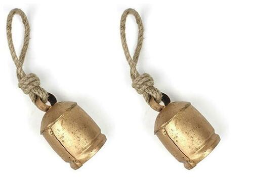 Set of 2 - 4" Vintage Cow Bell Country Style Rustic Bell Wall Decor