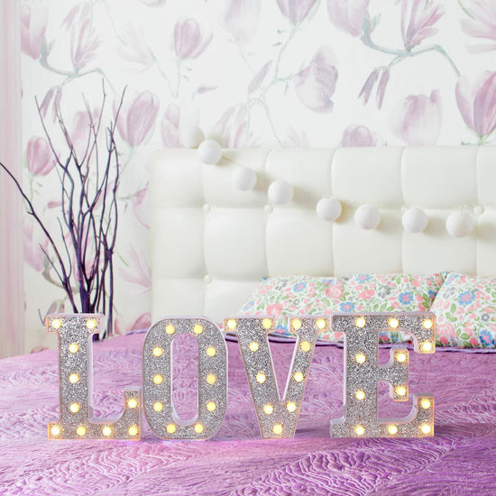 Foaky Silver Light Up Letter X Party Decoration Birthday Christmas Gift