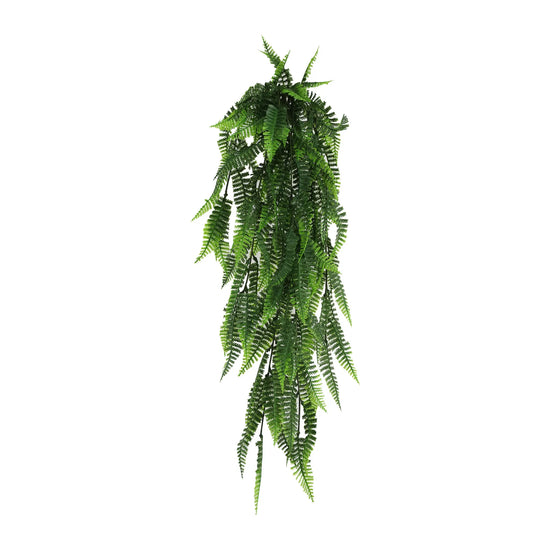 Fern Garland Artificial Hanging Bush 7.1×30in – NFPA 701 Certified – UV Resistant