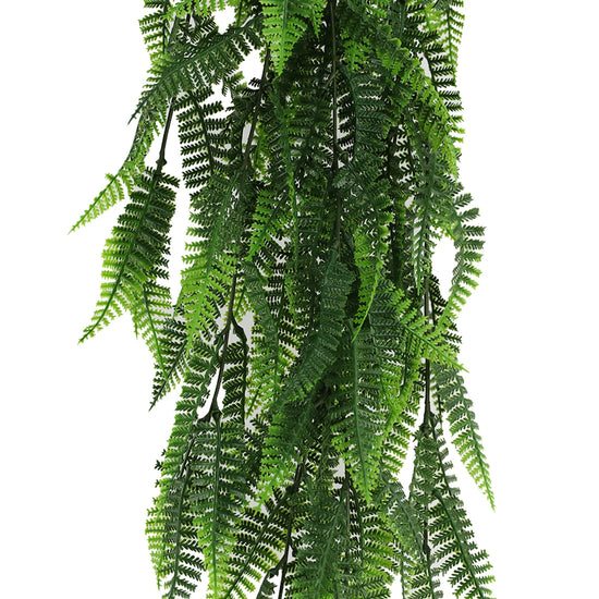 Fern Garland Artificial Hanging Bush 7.1×30in – NFPA 701 Certified – UV Resistant