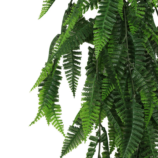 Fern Garland Artificial Hanging Bush 7.1×30in – NFPA 701 Certified – UV Resistant