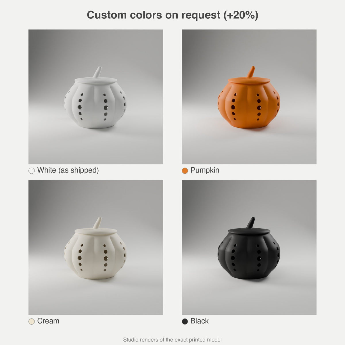 Perforated Pumpkin Luminary — 3D Printed Pumpkin Lantern