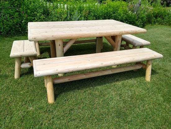 Handmade Rustic Outdoor Picnic Table