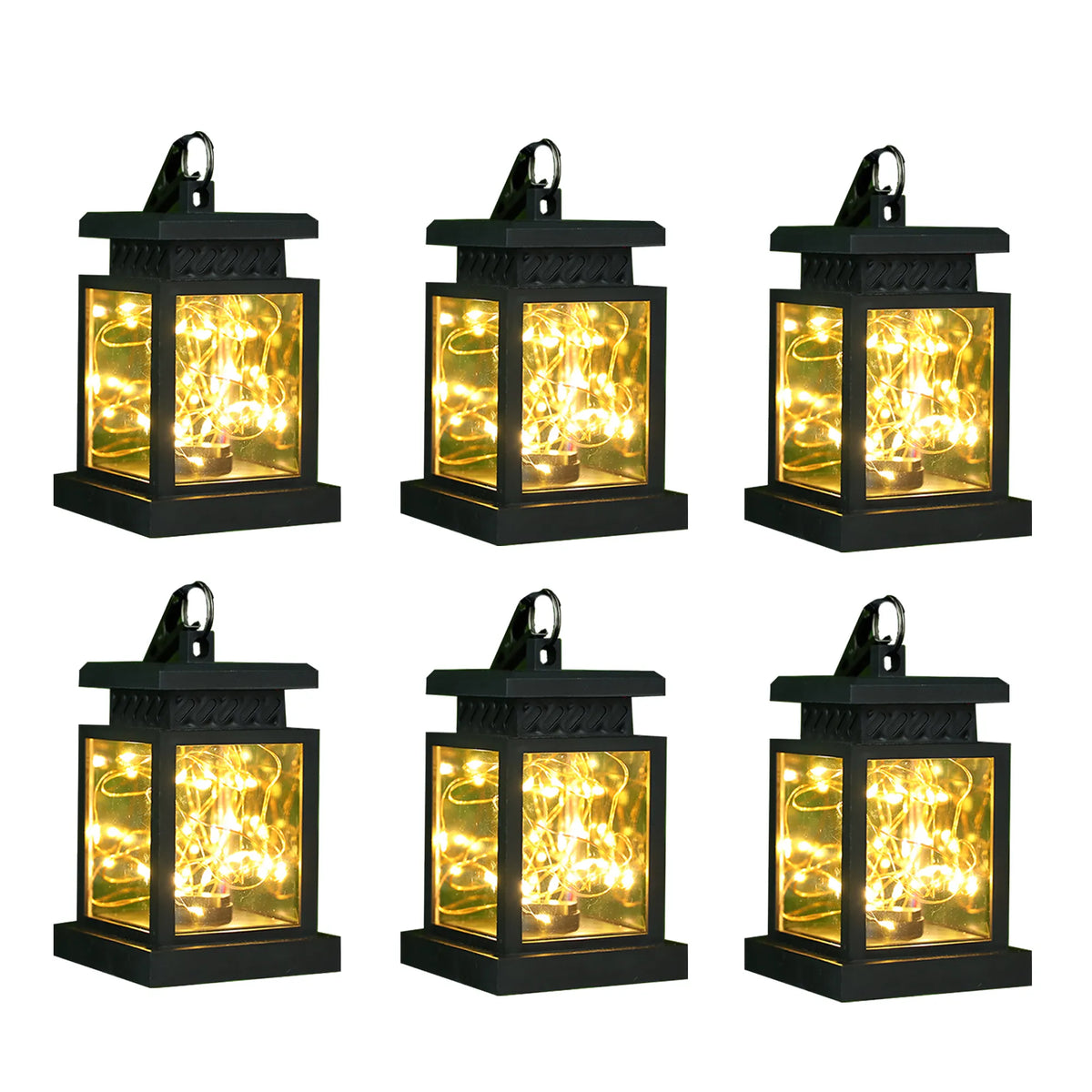 Set of 6 Solar Lantern Lights