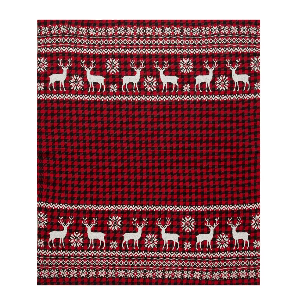 Tartan Plaid Deer Throw