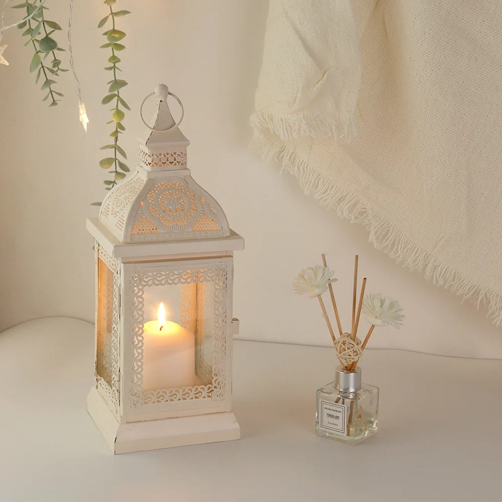 19'' High Decorative Hanging Lantern (Cream)