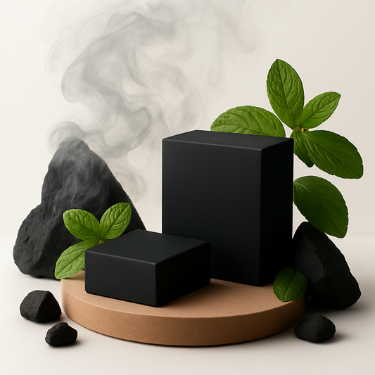 Peppermint and Teatree Handmade Soap with Activated Charcoal
