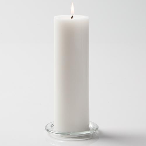 Pillar Candle 9in - White