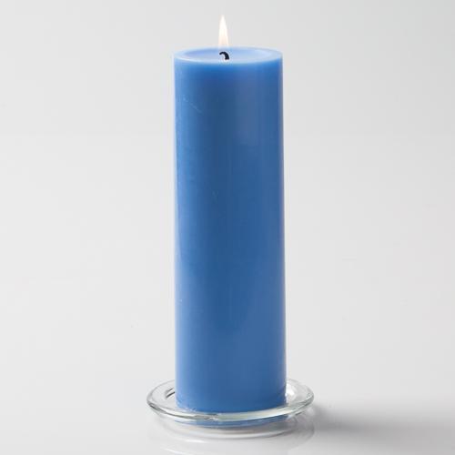 Pillar Candle Light Blue 9 inch