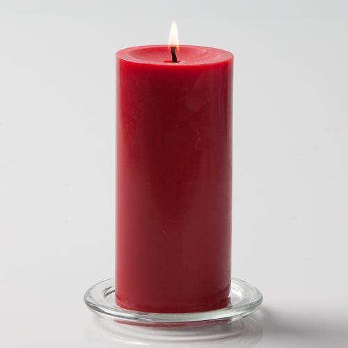 Pillar Candle 6in - Red