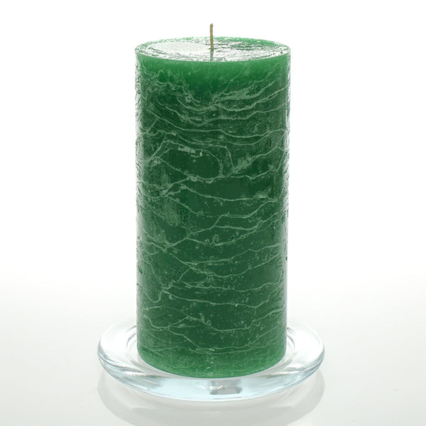Pillar Candle 6in - Dark Green