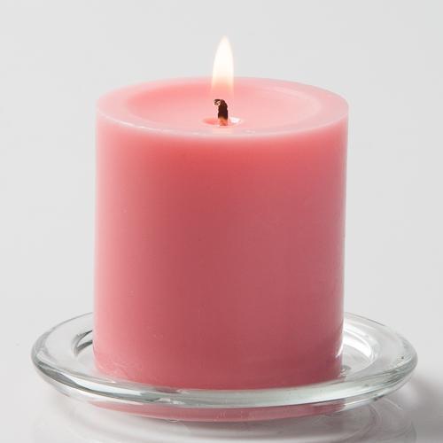 Pillar Candle 3in - Pink