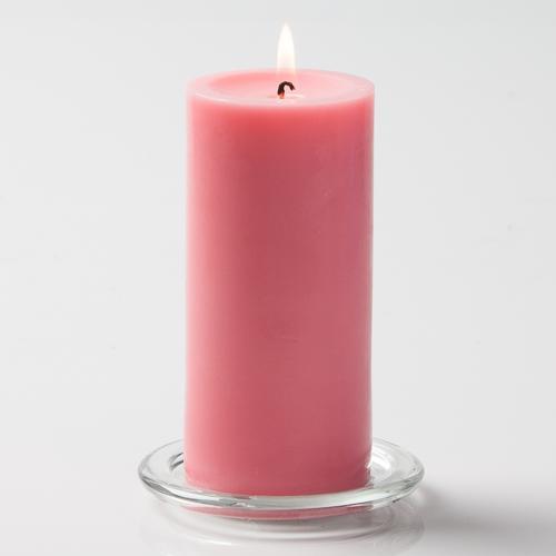 Pillar Candle 6in - Pink