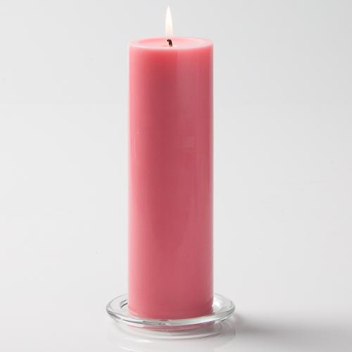 Pillar Candle 9in - Pink