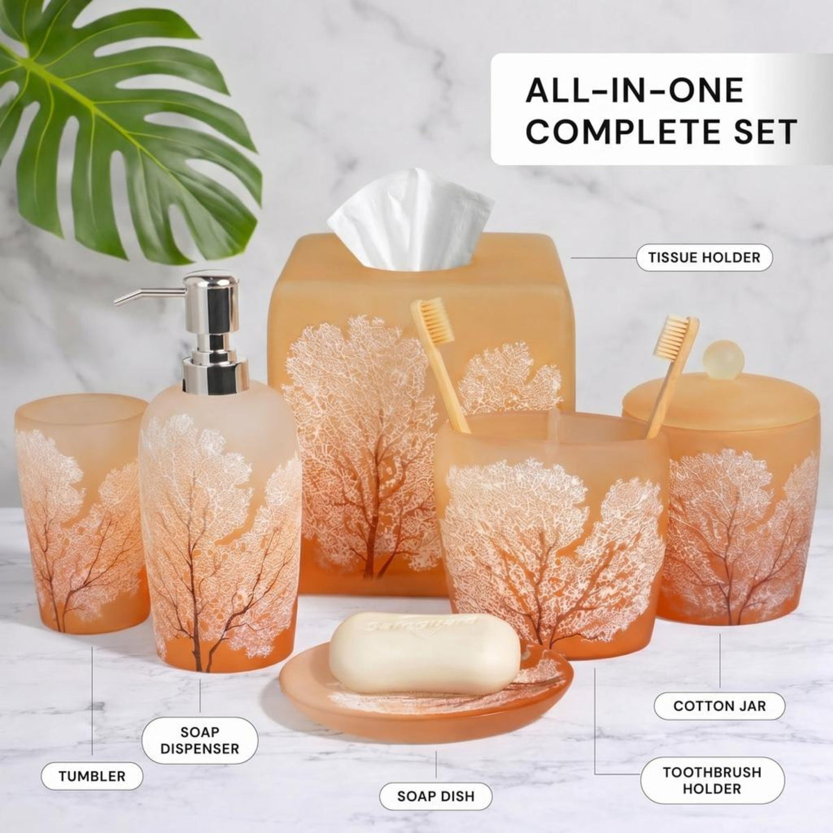 Bathroom Set – Carruthers, 6 Piece Silver