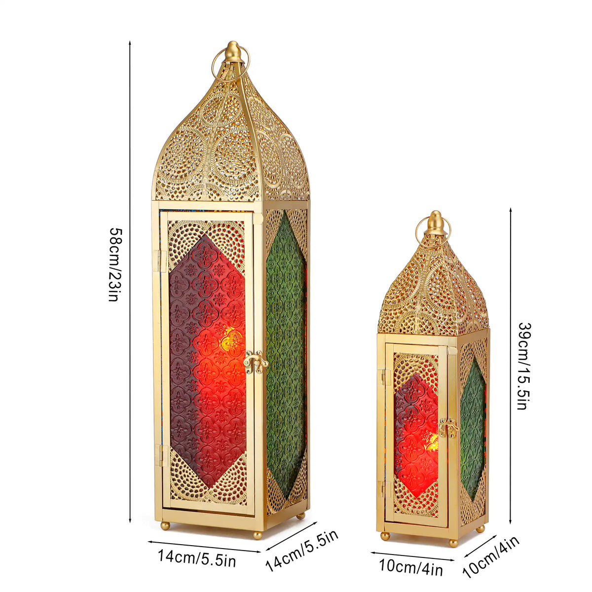 Set of 2 Moroccan Candle Lanterns Candle Holder