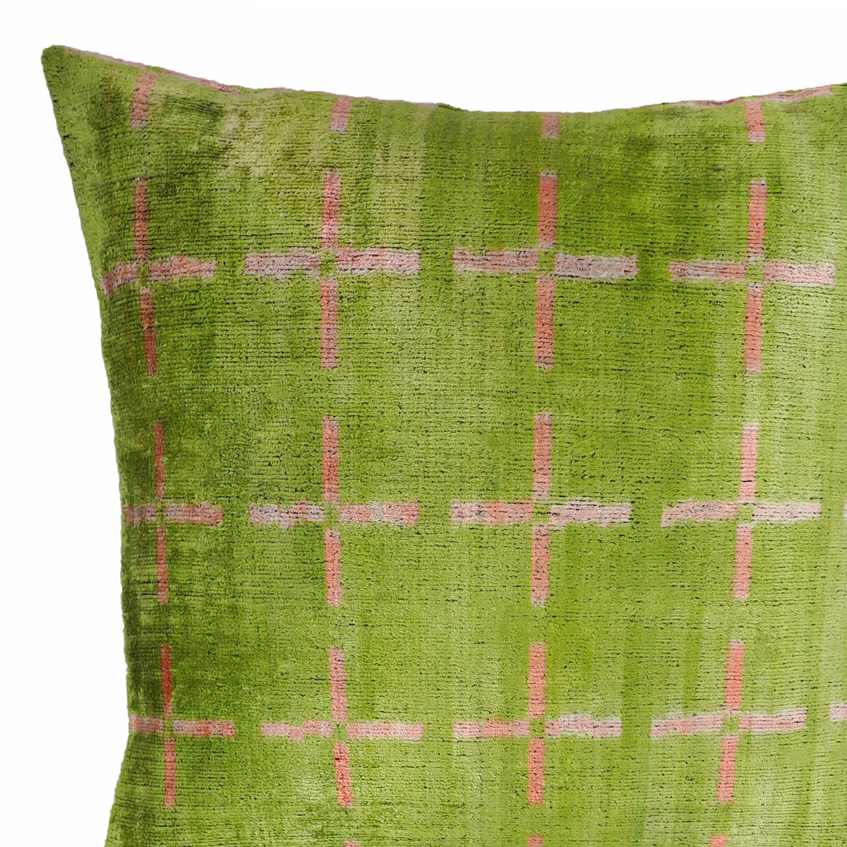 Positive Silk Velvet Ikat Pillow Cover, 20 x 20