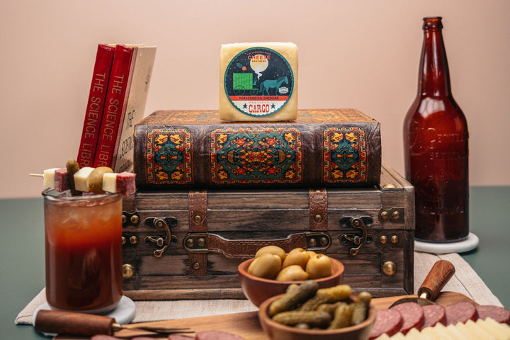 "Precious Cargo" Horseradish Cheddar, savory cheese selection for gift baskets, gatherings and special occasions