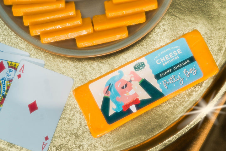 "Pretty Boy" Sharp Cheddar, gourmet cheese gift for charcuterie, entertaining and food lovers from Cedar & Spice Gifts