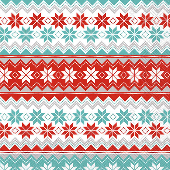 Reindeer Stripe - Cocktail Napkin