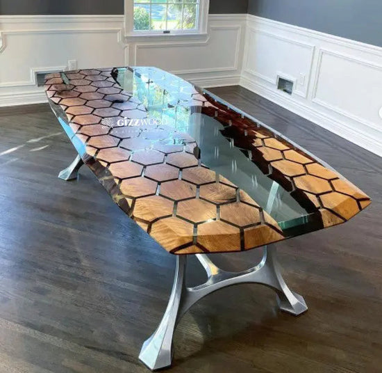 Hexagon Resin Dining Table