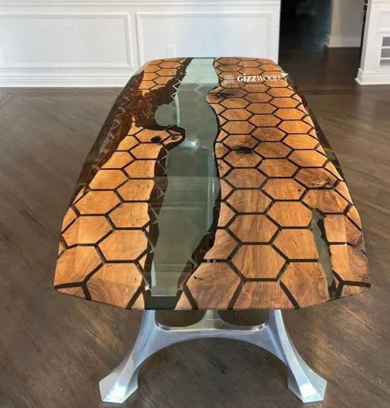 Hexagon Resin Dining Table