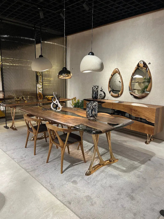 Custom Epoxy Resin Dining Room Table | Osso Dining Table