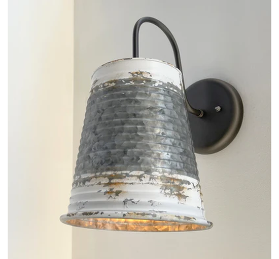Distressed Large Farmhouse Wall Sconce Light