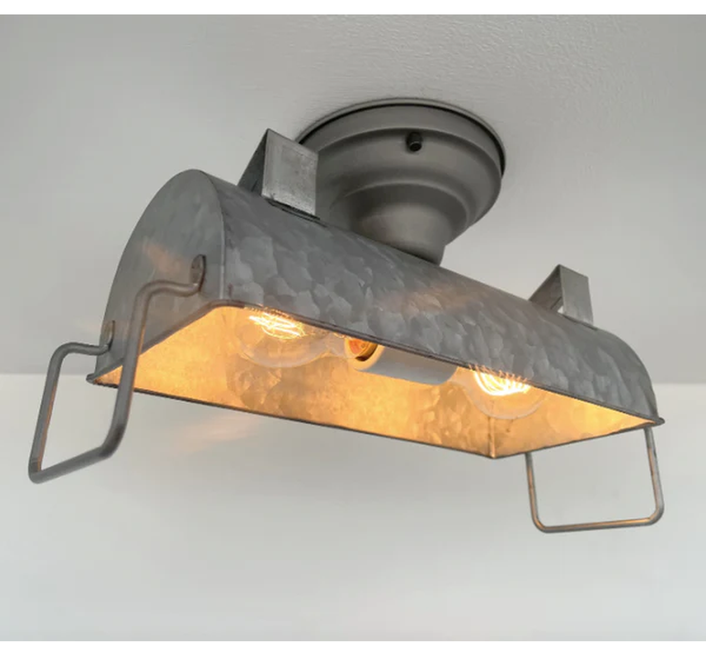 INDUSTRIAL GALVANIZED Ceiling Light Fixture