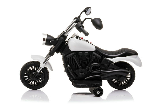 Kids Ride-On Harley Chopper Style Bike with Safety Training Wheels and 6V Battery