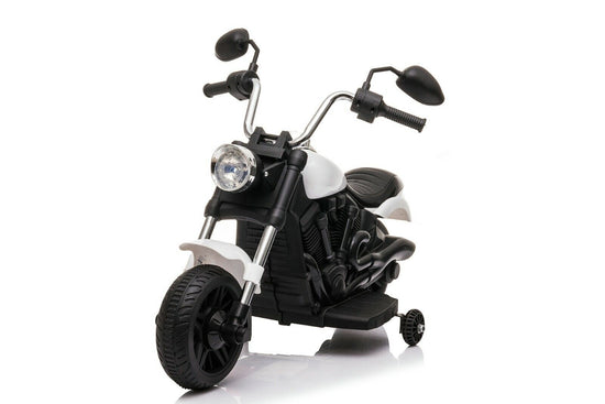 Kids Ride-On Harley Chopper Style Bike with Safety Training Wheels and 6V Battery
