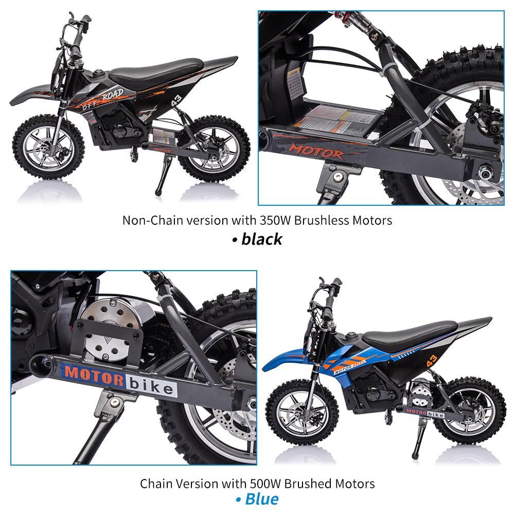 36V Battery-Powered Off-Road Electric Ride-On Motorcycle for Kids